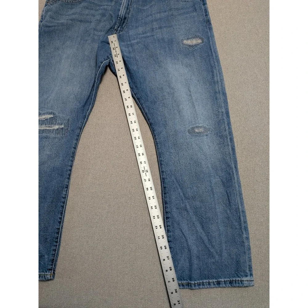 Polo Ralph Lauren Men's 42x30 Light Wash Blue Distressed Denim Jeans